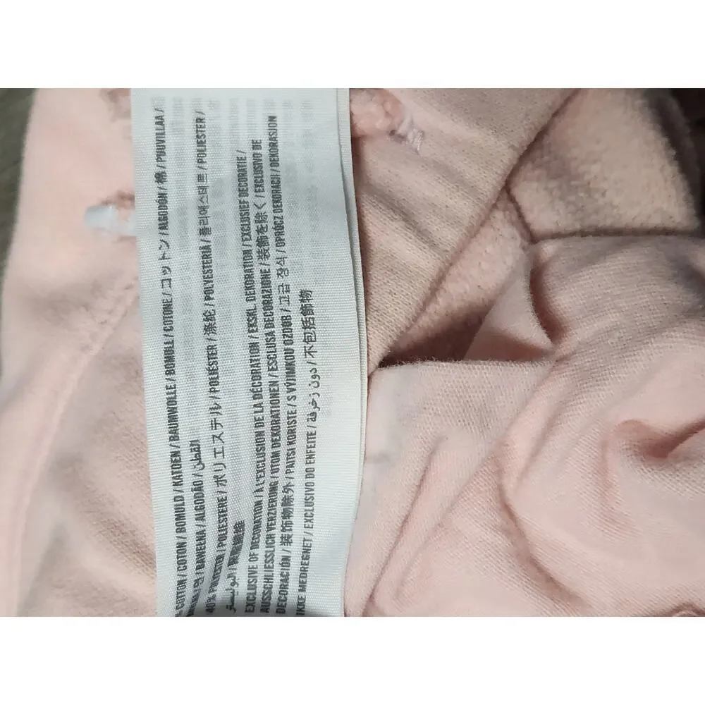 Abercrombie & Fitch Sweatpants Kids 11/12 PInk Logo Fleece NWOT Drawstring - Picture 8 of 9